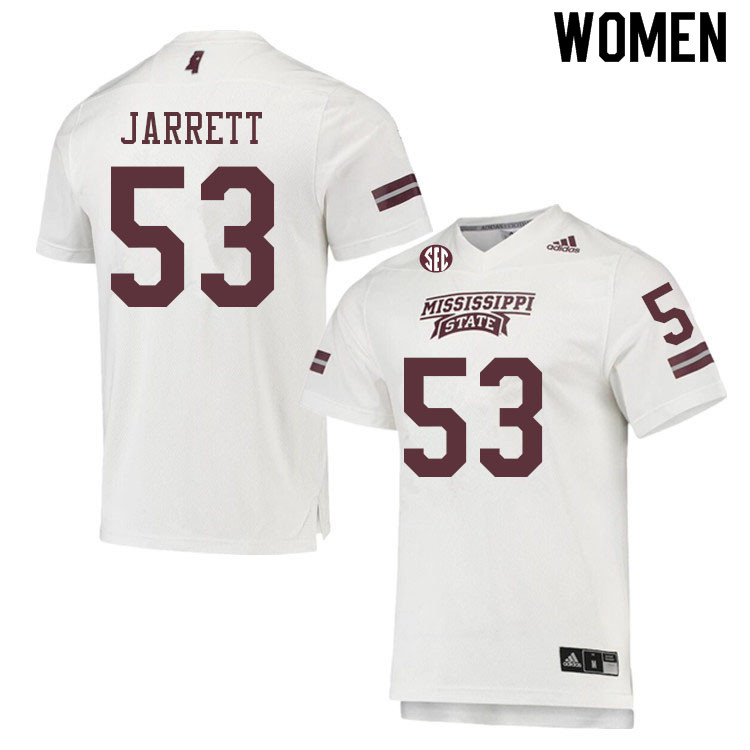 Women #53 Nick Jarrett Mississippi State Bulldogs College Football Jerseys Sale-White - Click Image to Close